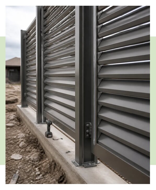 Забор жалюзи под ключ с монтажом и установкой в Комсомольске-на-Амуре
